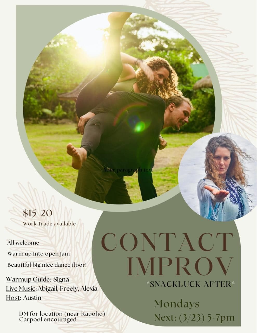 Contact Improv Jam (Snackluck After)