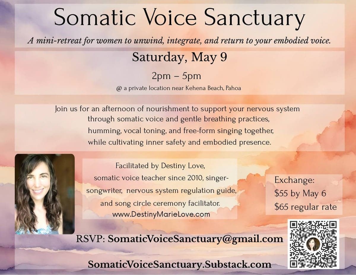 Somatic Voice Sanctuary mini-retreat