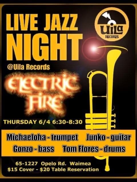 Live Jazz Night: Electric Fire at Uila Records