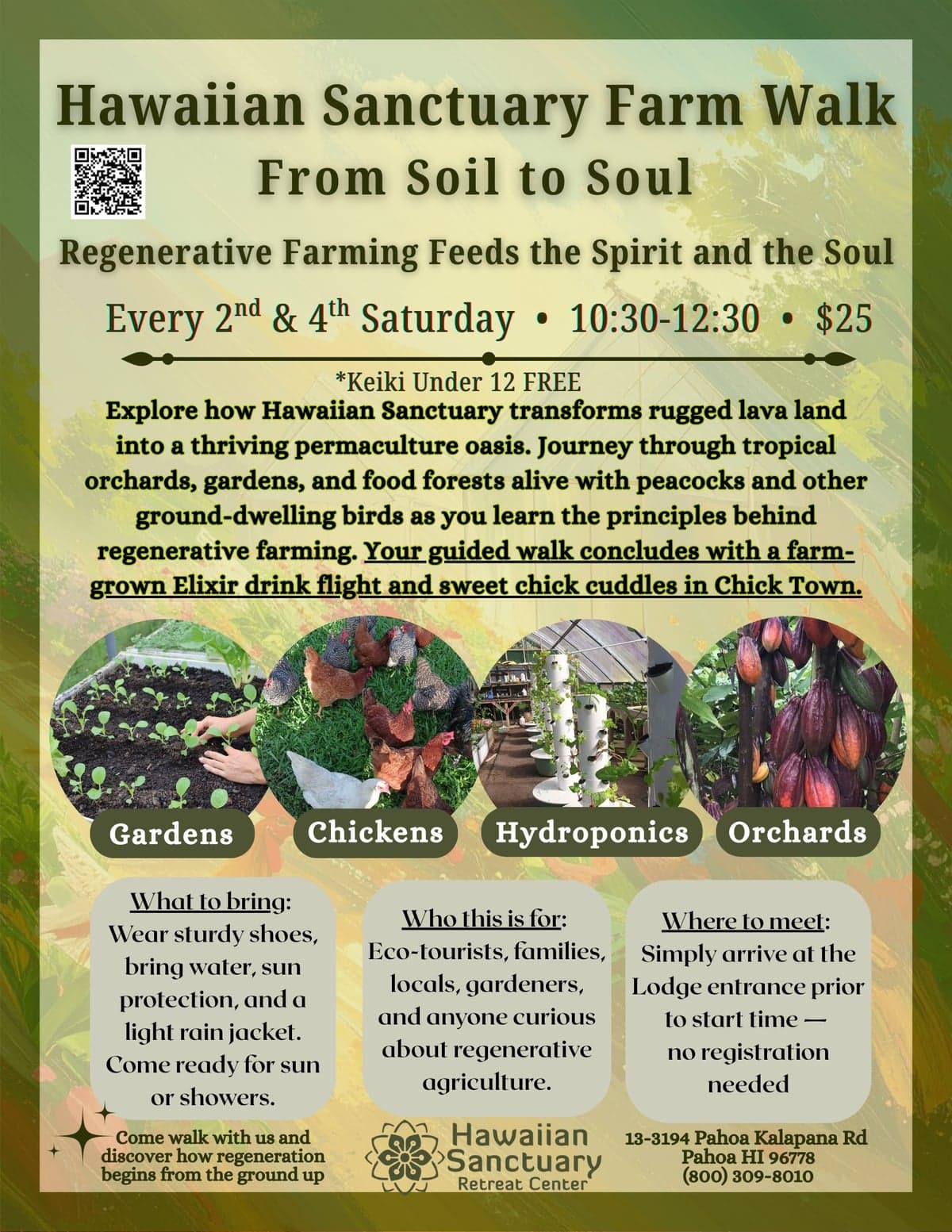 Hawaiian Sanctuary Farm Walk Tour: From Soil to Soul