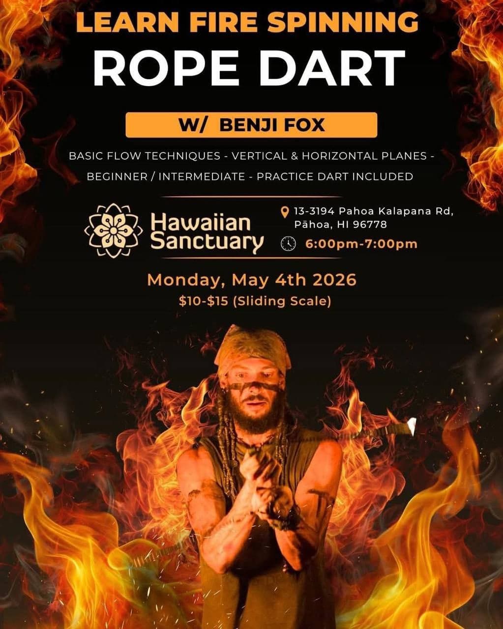 Learn Fire Spinning: Rope Dart w/ Benji Fox