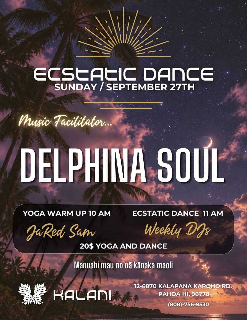Ecstatic Dance with Delphina Soul at Kalani