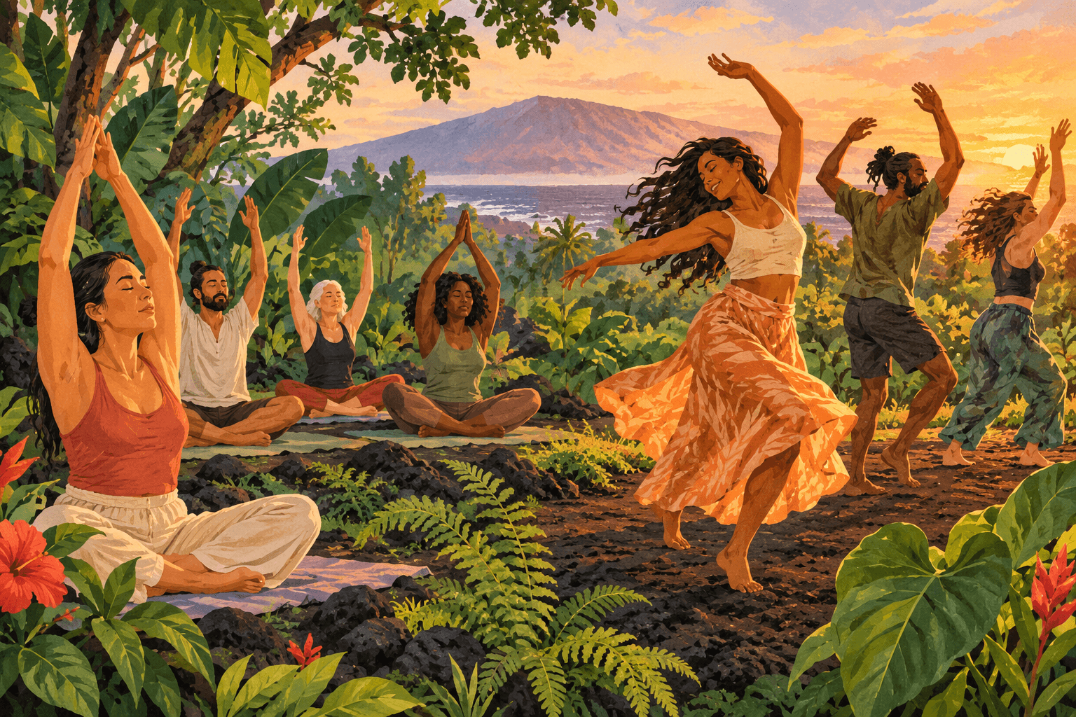 Put Kalani Yoga and Sunday Dance in the Group Chat