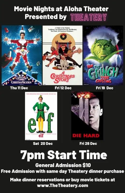 Christmas Movies at Aloha Theatre