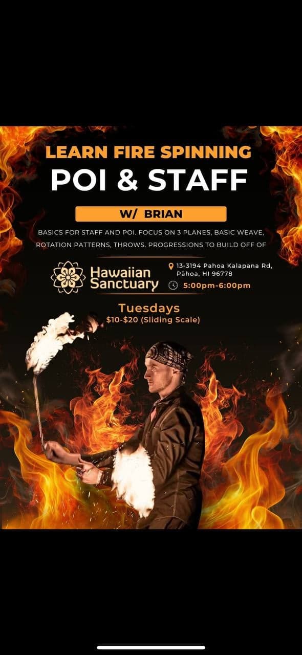 Learn Fire Spinning: Poi & Staff w/ Brian