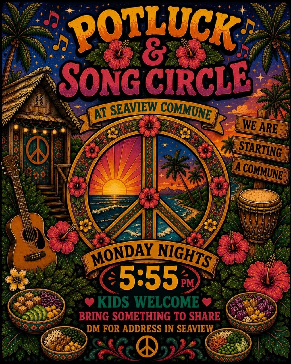 Potluck & Song Circle at Seaview Commune
