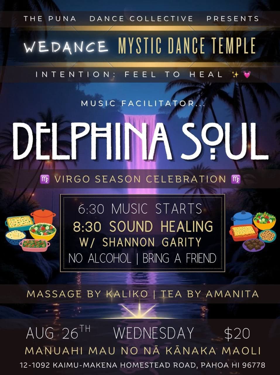 WeDance Wednesday: Virgo Season Dance & Potluck with Delphina Soul