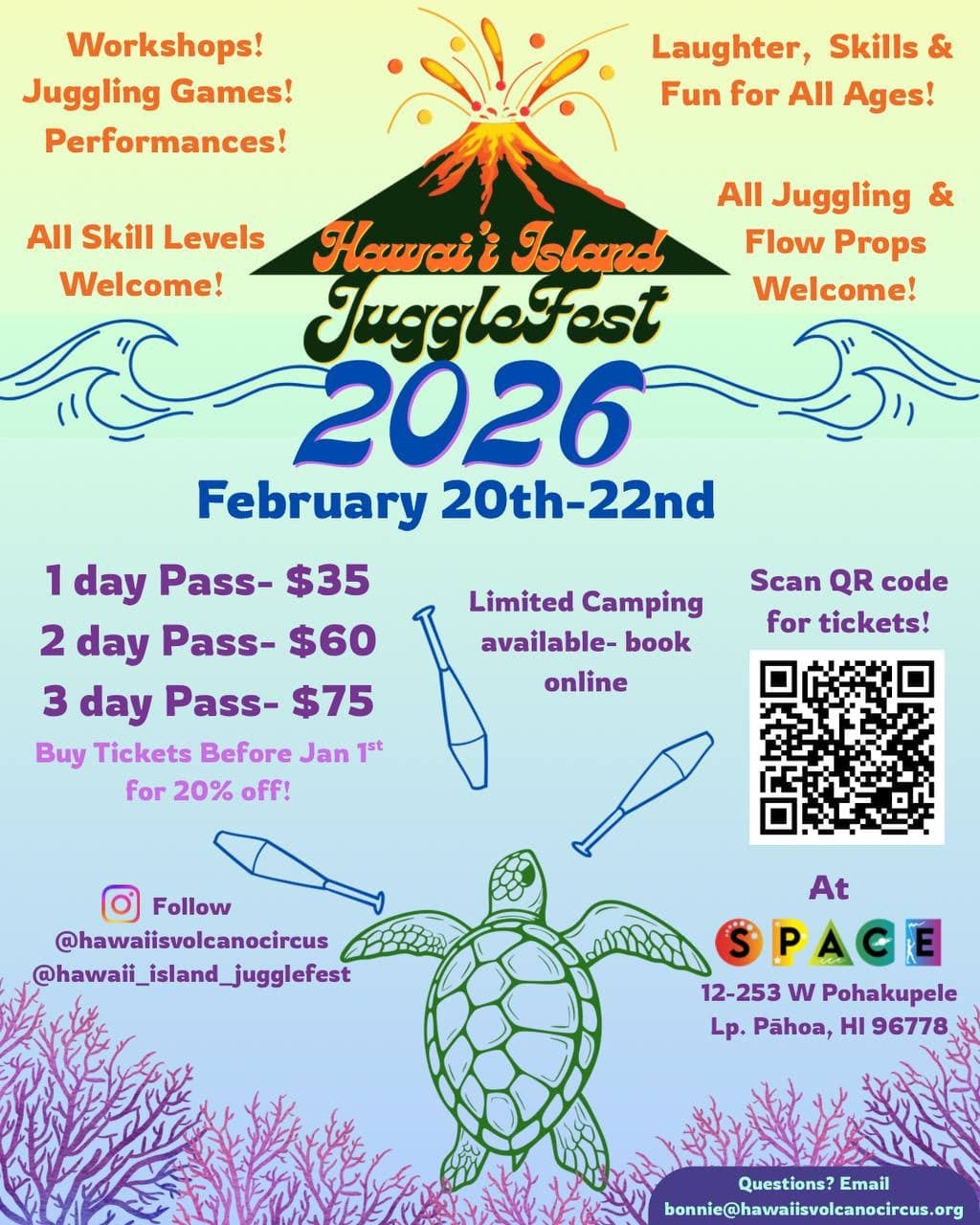 Hawaiʻi Island JuggleFest 2026 – Day 1