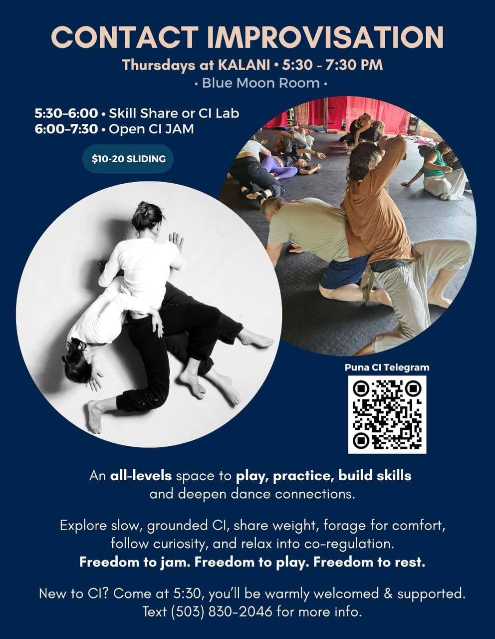 Contact Improvisation at Kalani (Blue Moon Room)